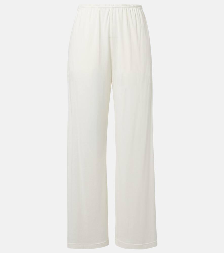 toteme cotton and silk straight pants