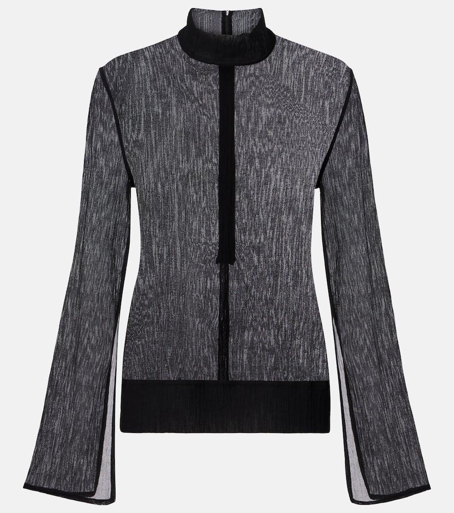 toteme cotton and silk turtleneck top