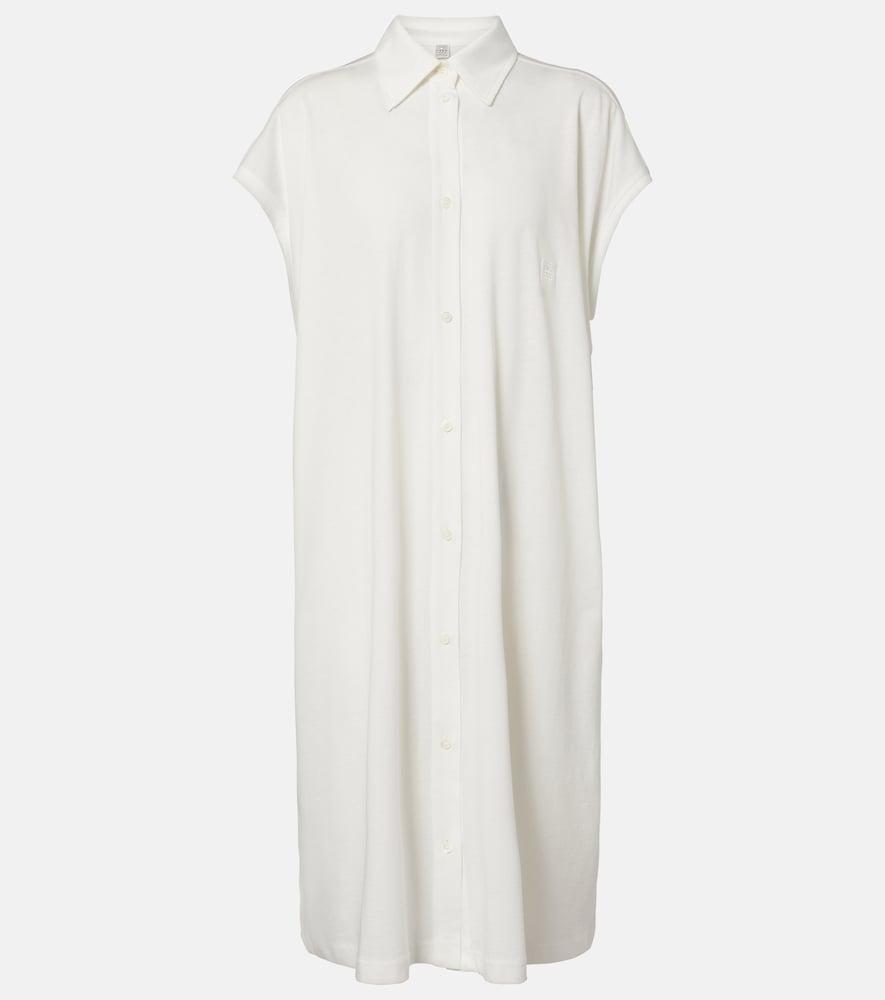 toteme cotton jersey shirt dress
