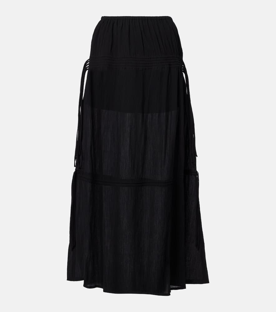 toteme cotton maxi skirt