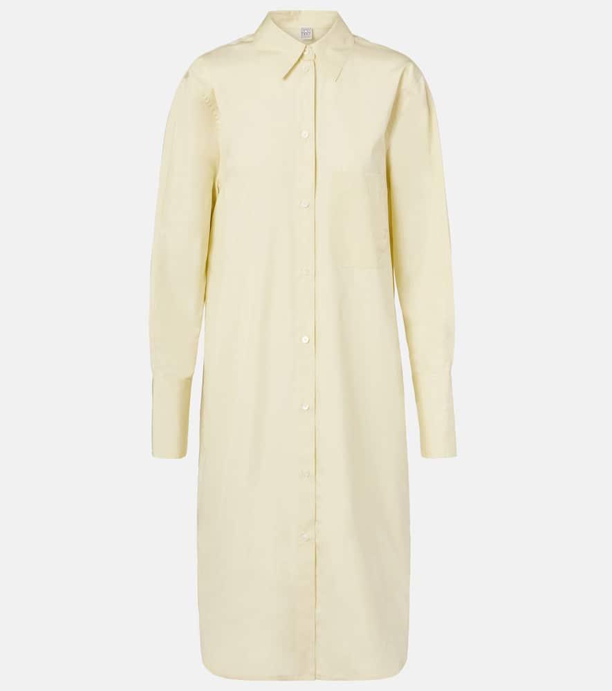 toteme cotton poplin shirt dress