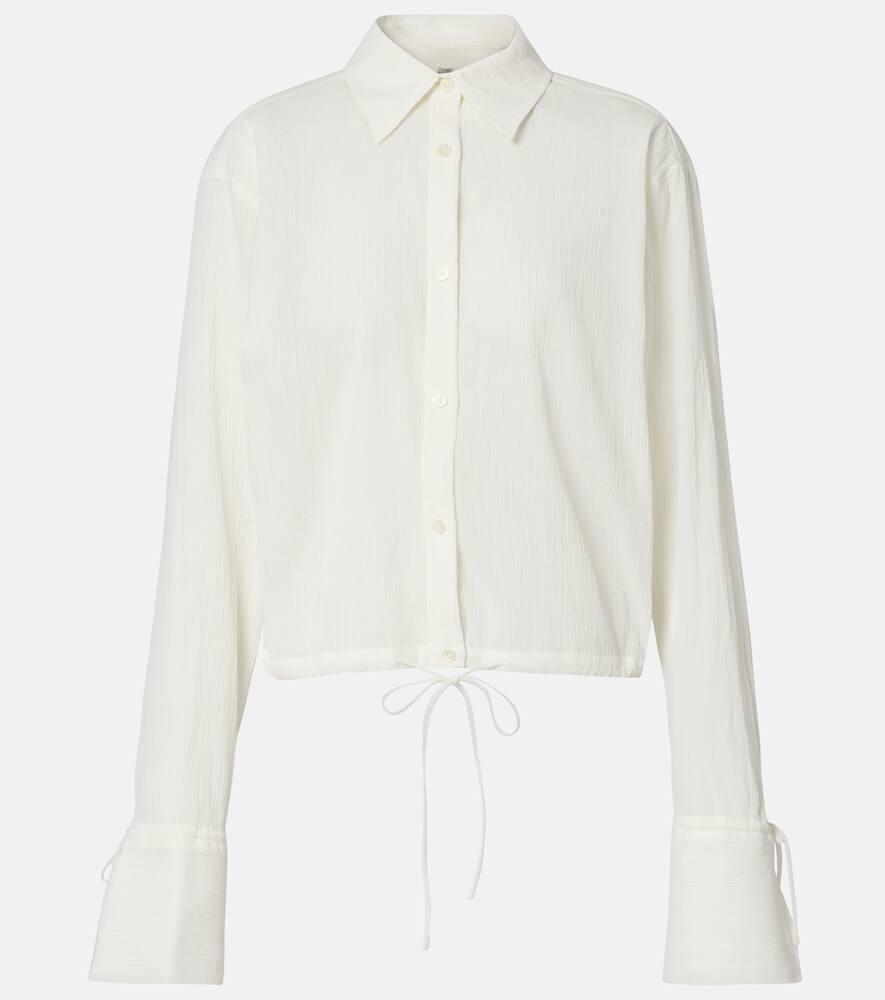 toteme cropped cotton shirt