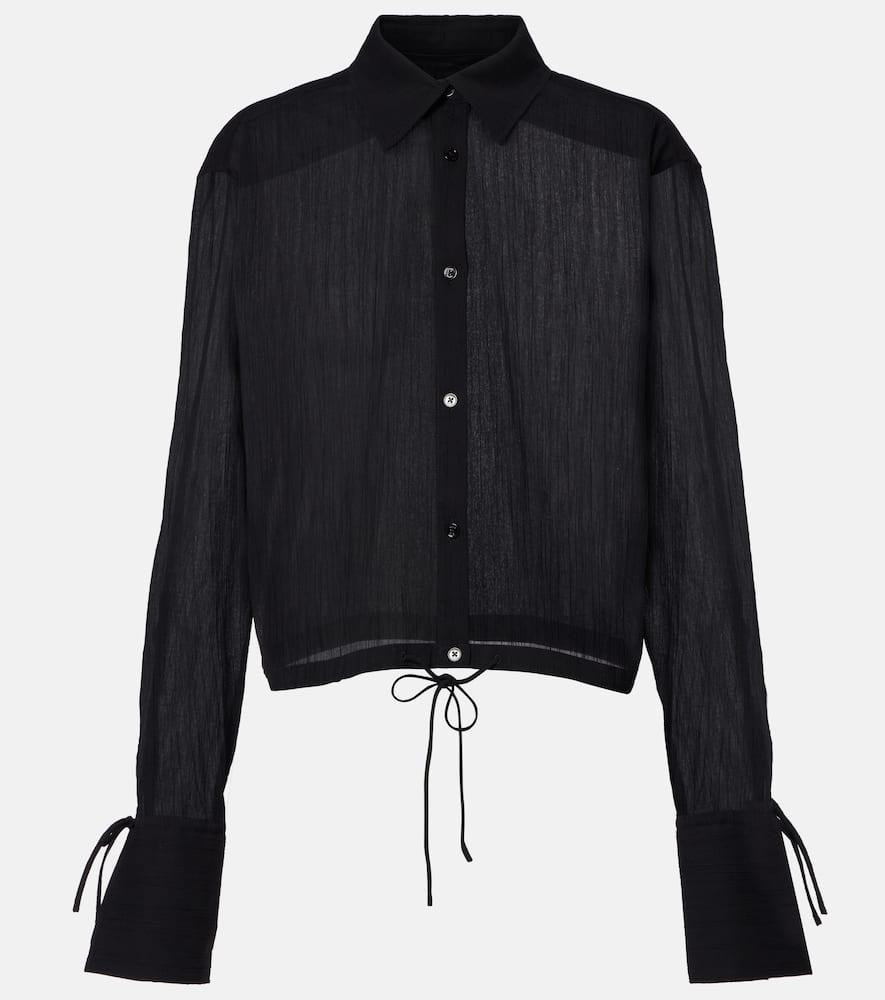 toteme cropped cotton shirt