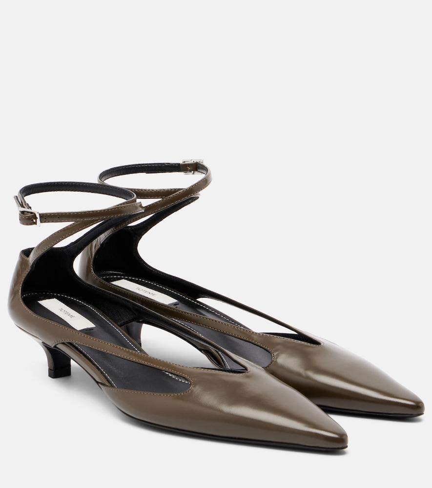 toteme cutout leather pumps