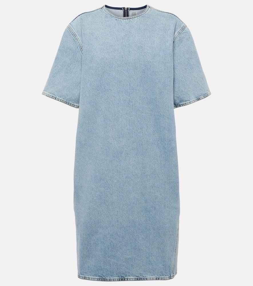 toteme denim midi dress