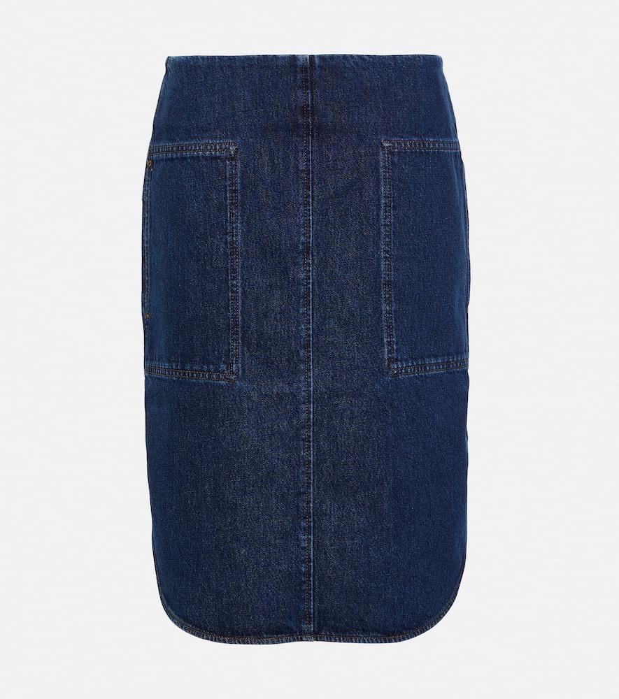 toteme denim midi skirt