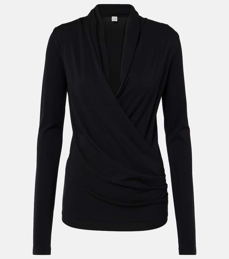 toteme draped jersey top