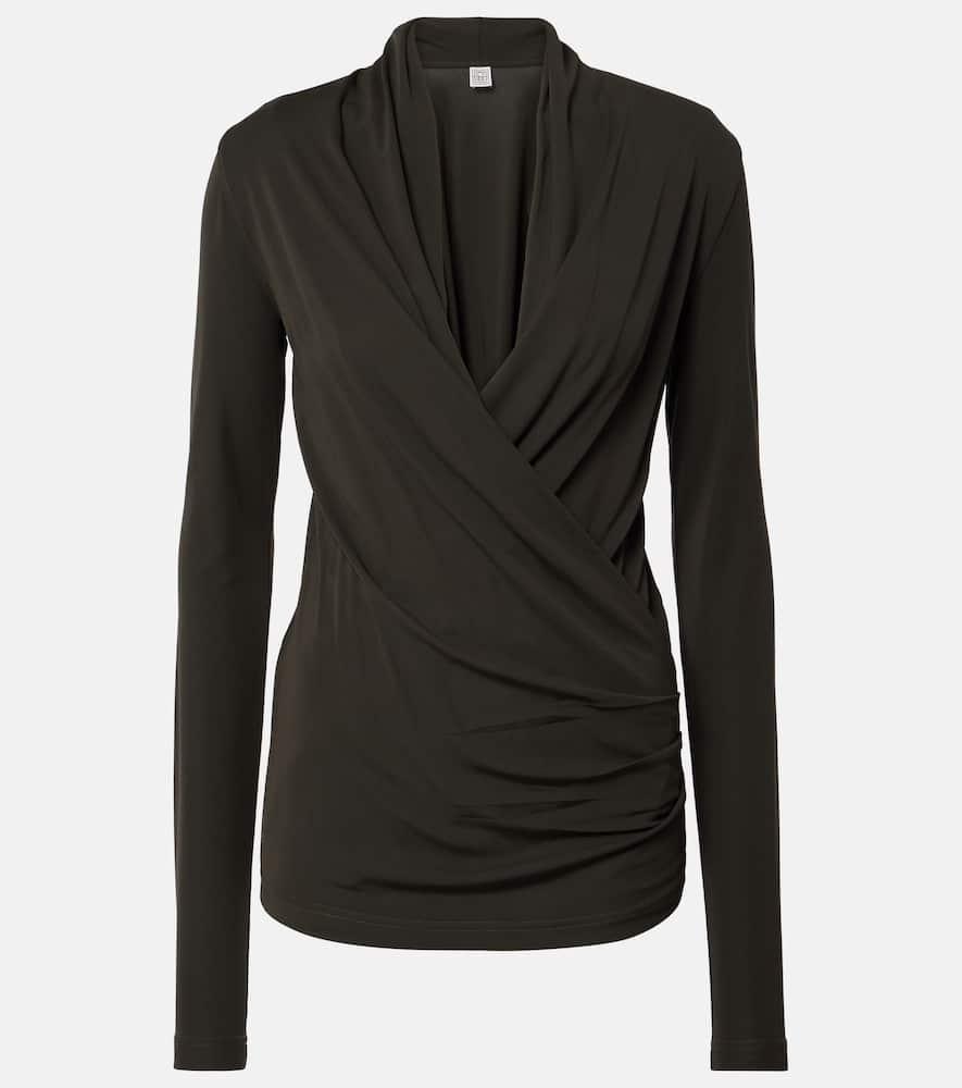 toteme draped jersey top