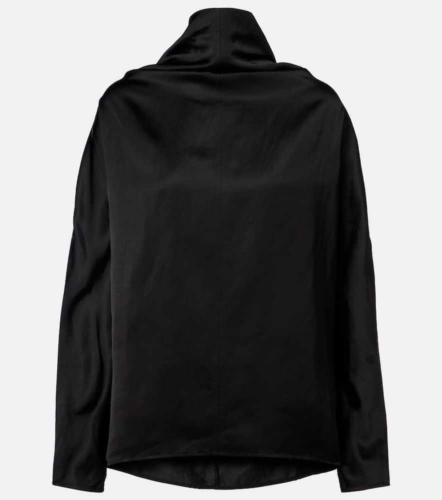 toteme draped satin blouse
