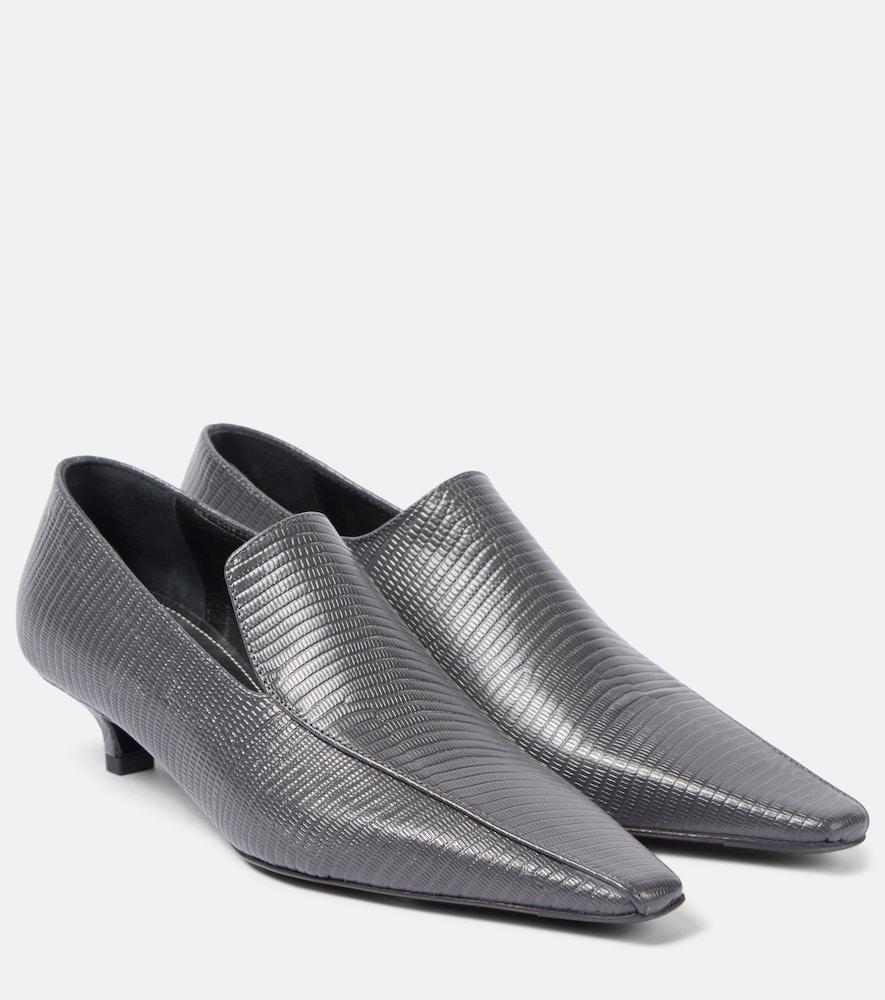 toteme embossed leather pumps