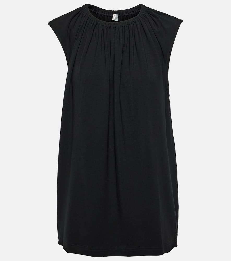 toteme gathered jersey top