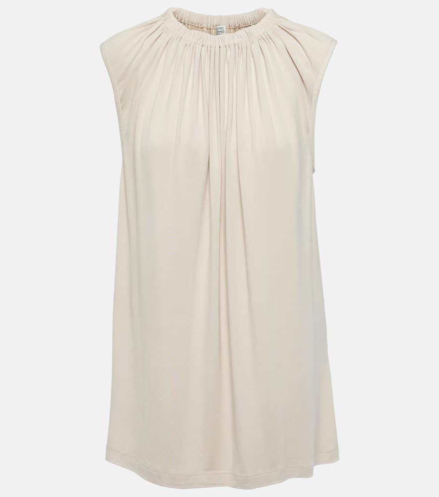 toteme gathered jersey top
