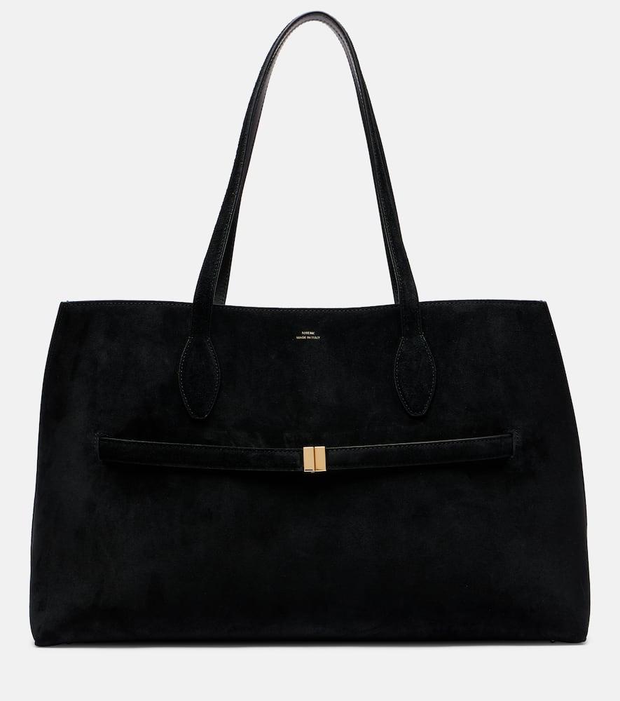 toteme large suede tote bag