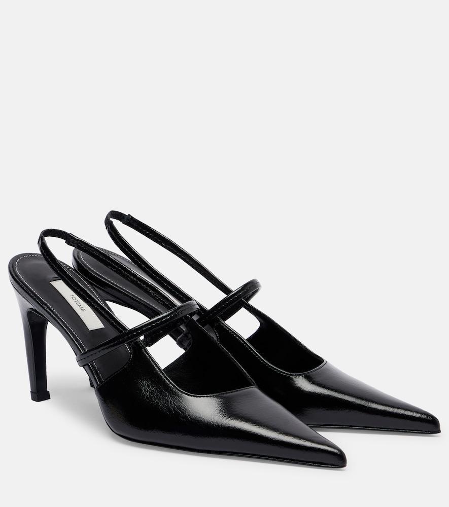 toteme leather slingback pumps
