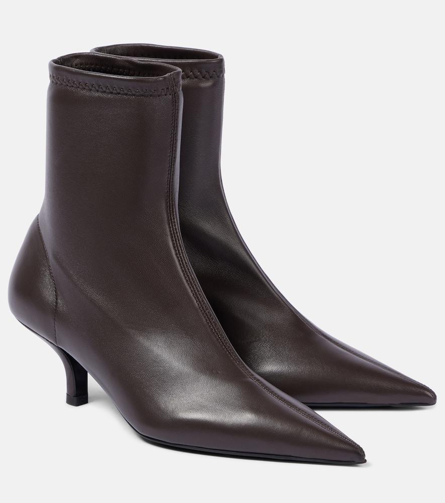 toteme leather sock boots