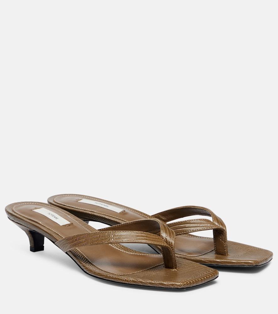 toteme leather thong sandals