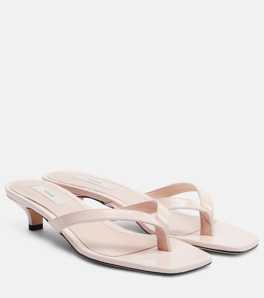 toteme leather thong sandals