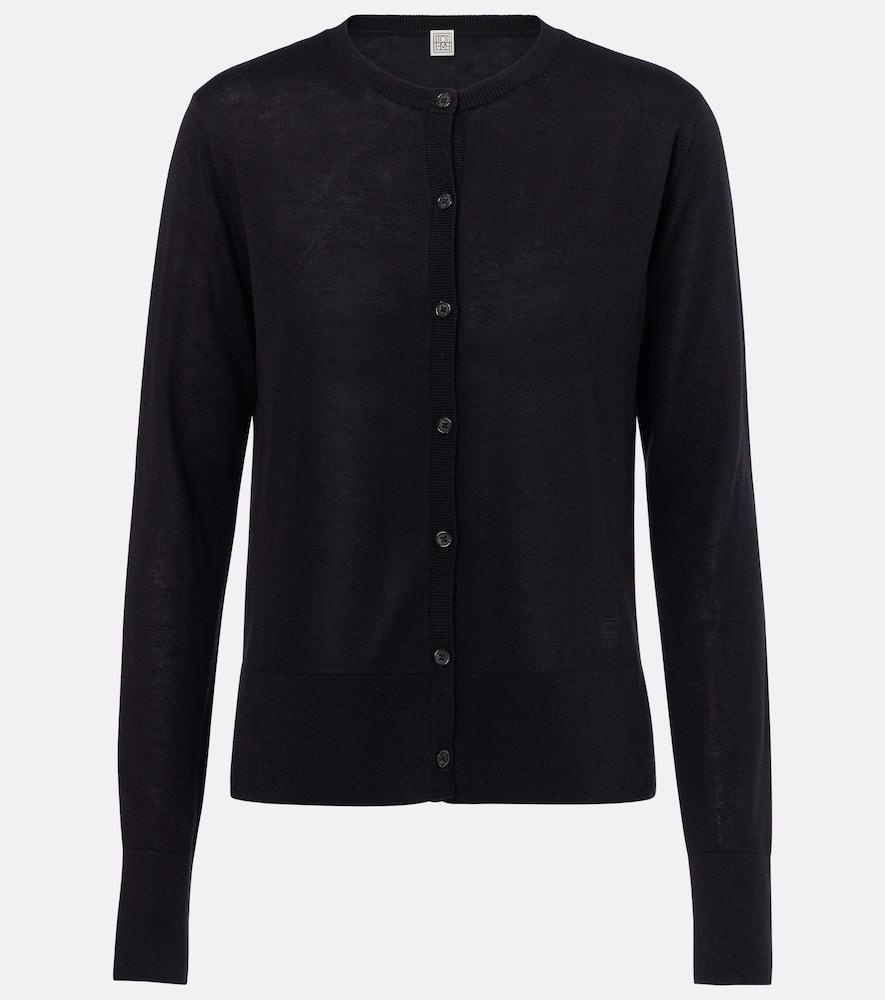 toteme logo cardigan