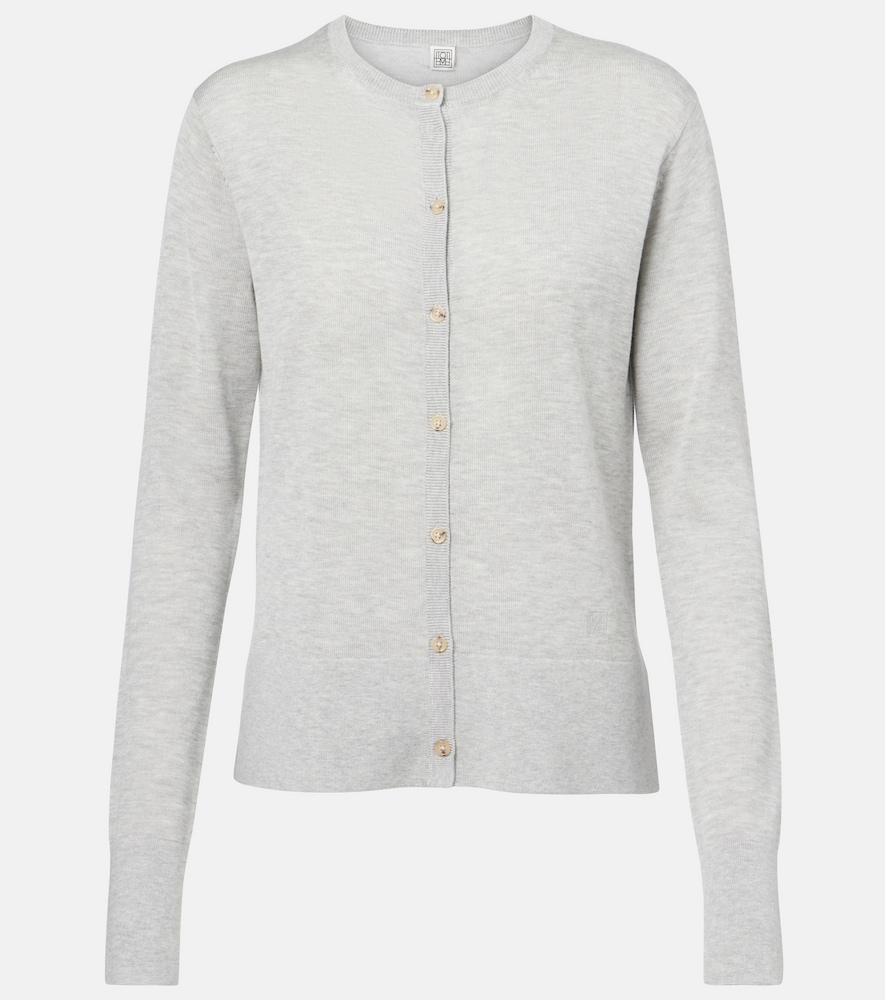 toteme logo cardigan