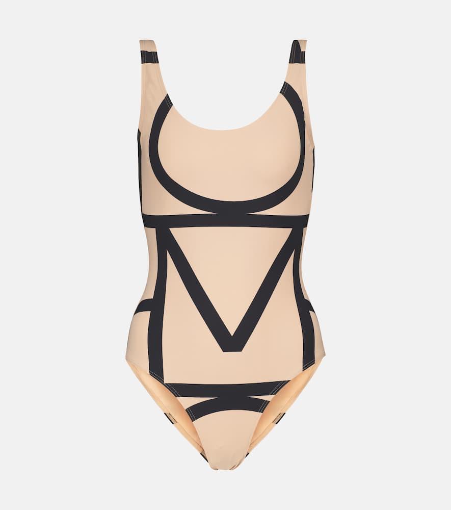 toteme logo swimsuit