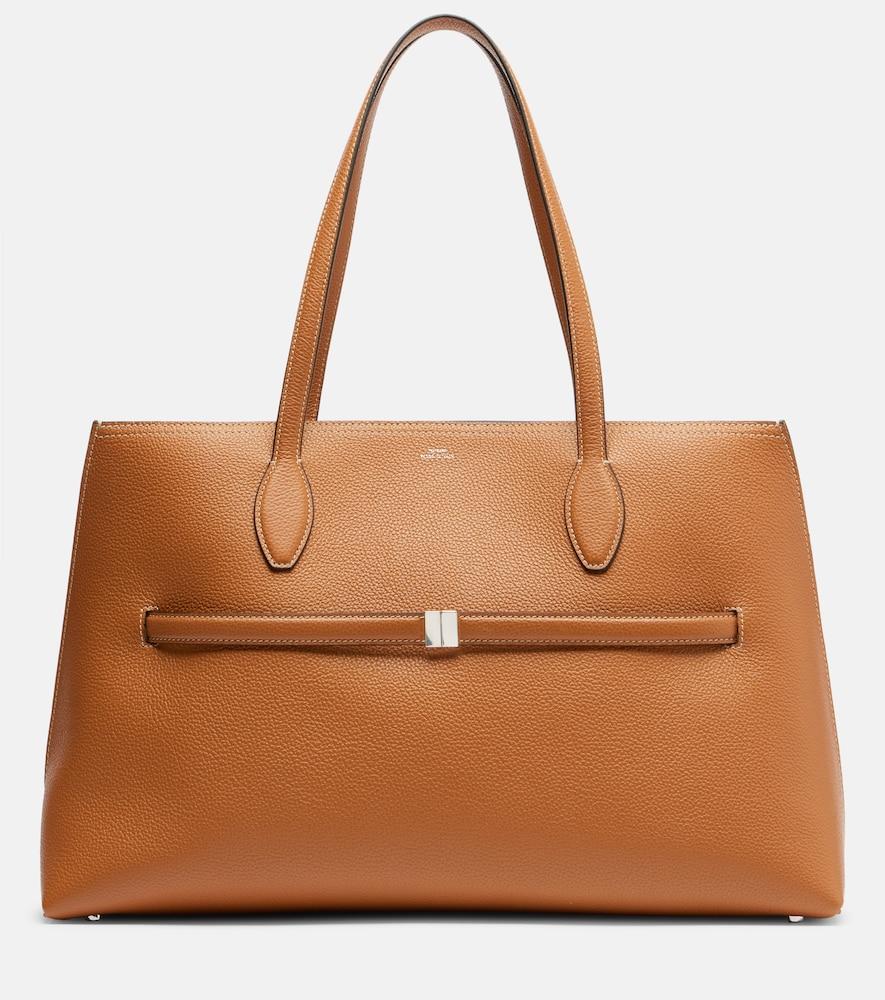 toteme lounge large leather tote bag