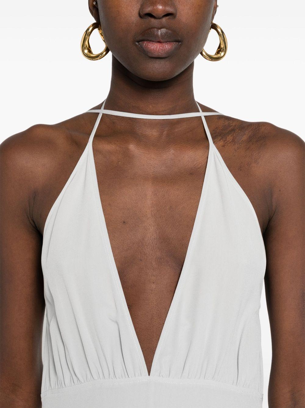 toteme main dresses grey lining: viscose outer: silk - women