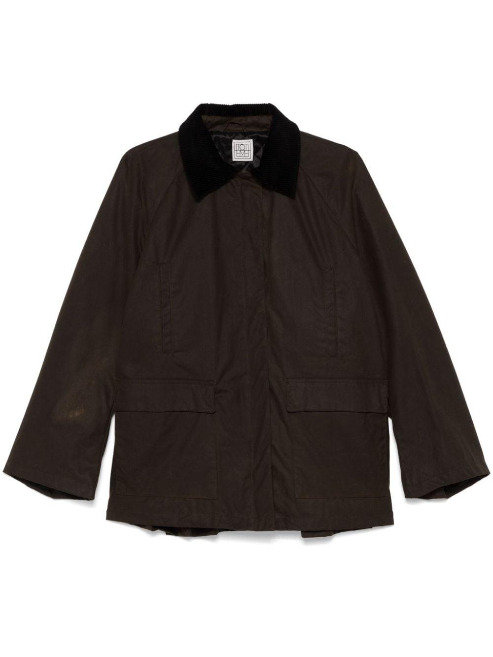 toteme main jackets brown outer: organic cotton - women