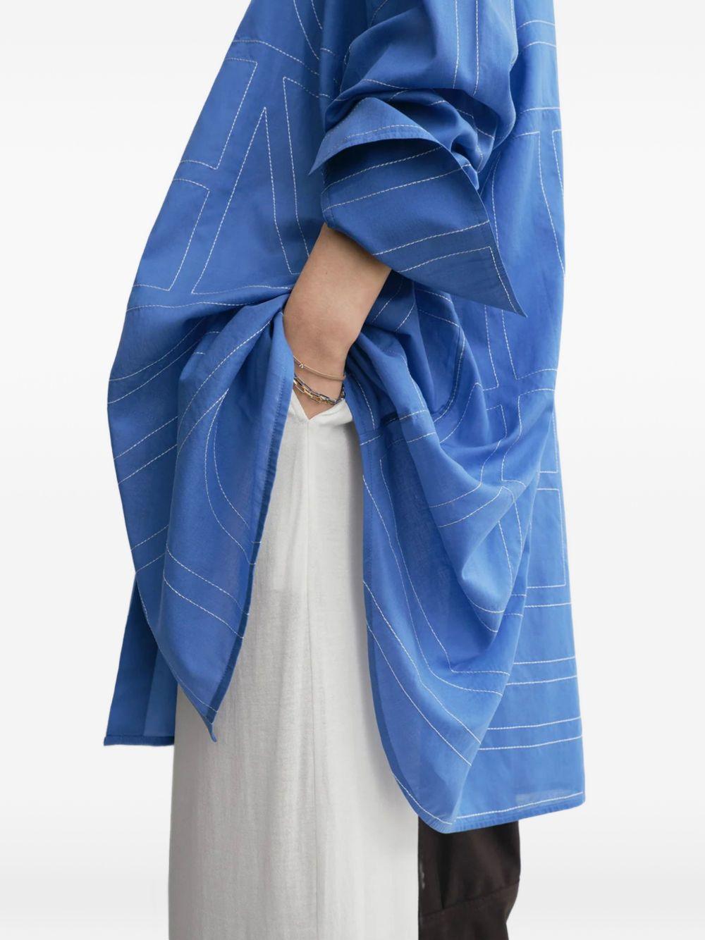 toteme main shirts clear blue organic cotton - women