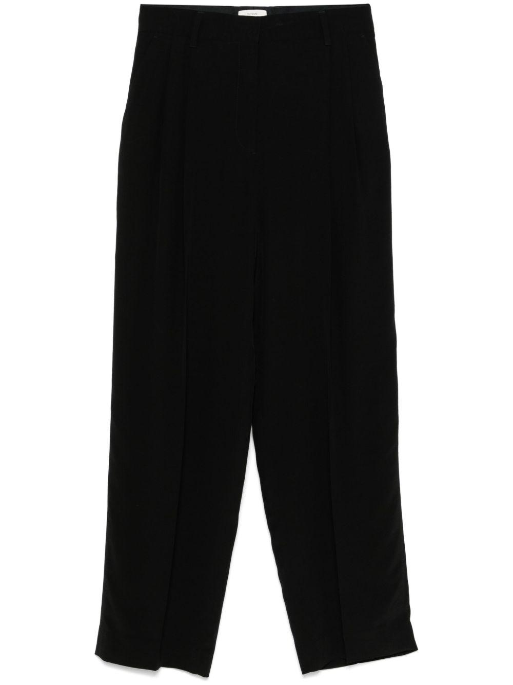toteme main trousers black viscose - women