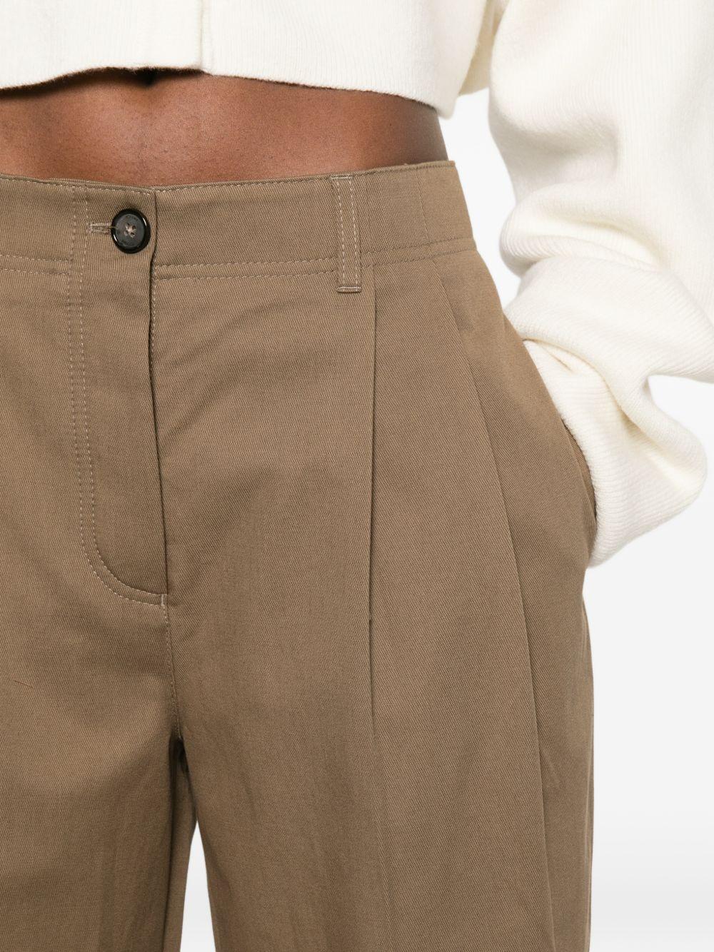 toteme main trousers marrone chiaro organic cotton - women