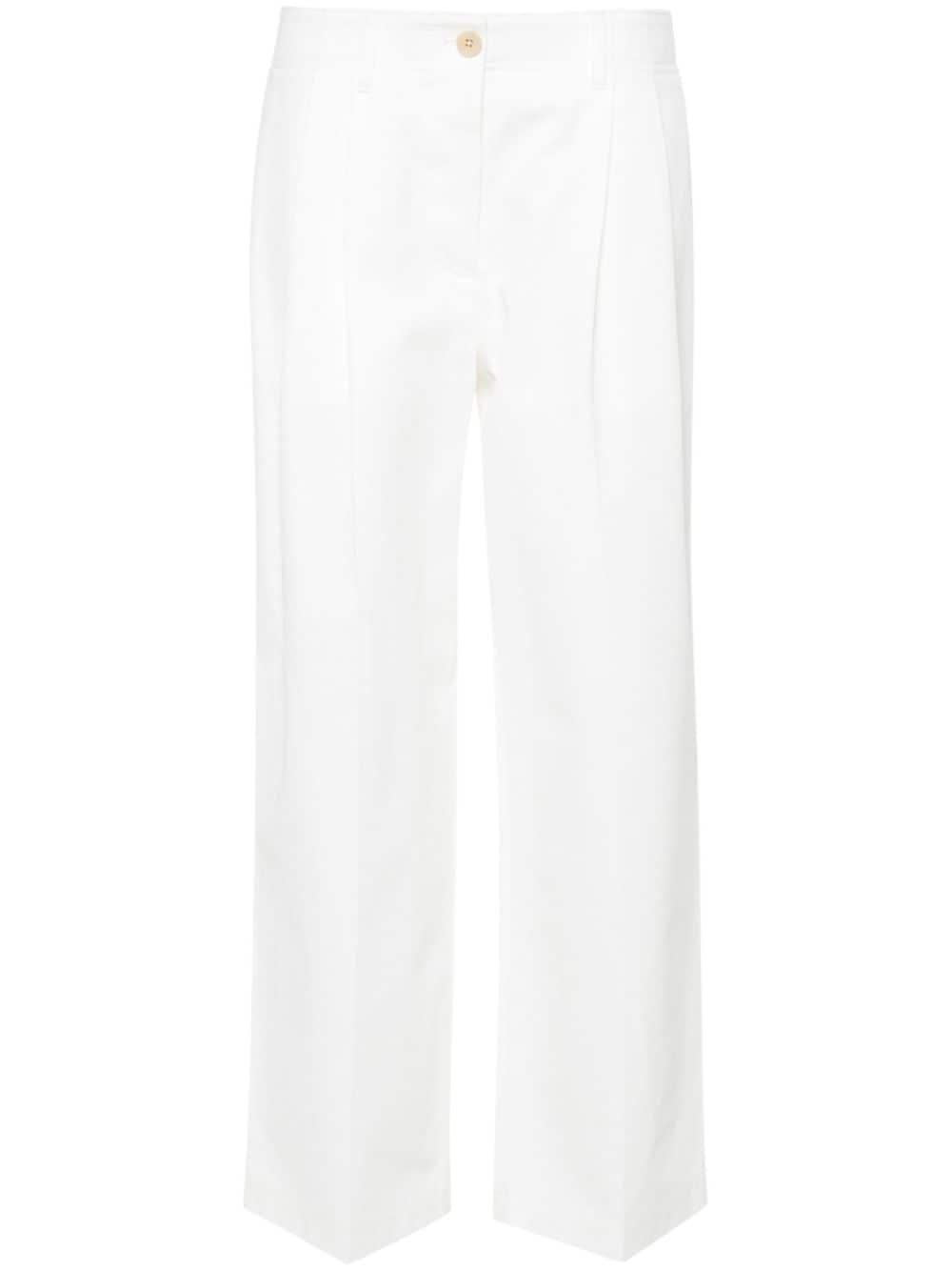 toteme main trousers white outer: organic cotton - women