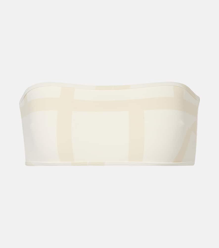 toteme monogram bandeau bikini top