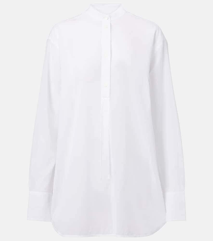 toteme oversized cotton voile shirt