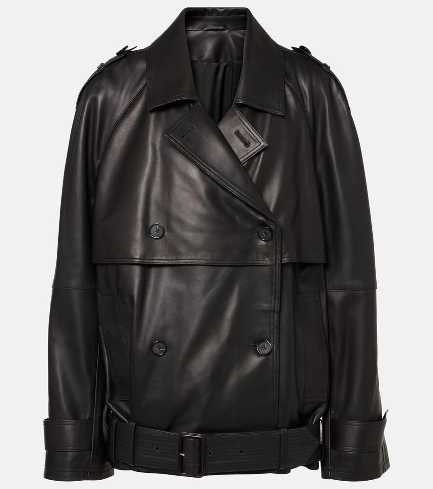 toteme oversized leather jacket