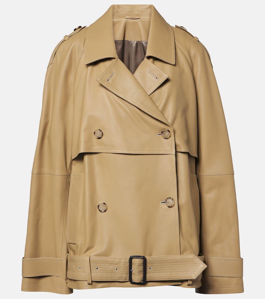 toteme oversized leather jacket