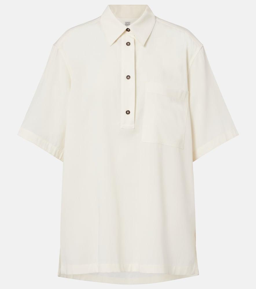 toteme oversized polo shirt