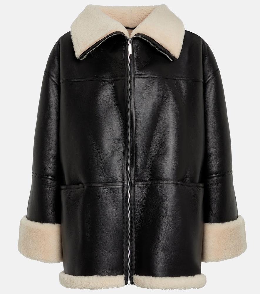 toteme oversized shearling jacket