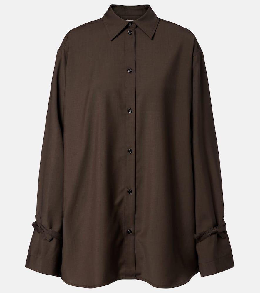toteme oversized wool shirt