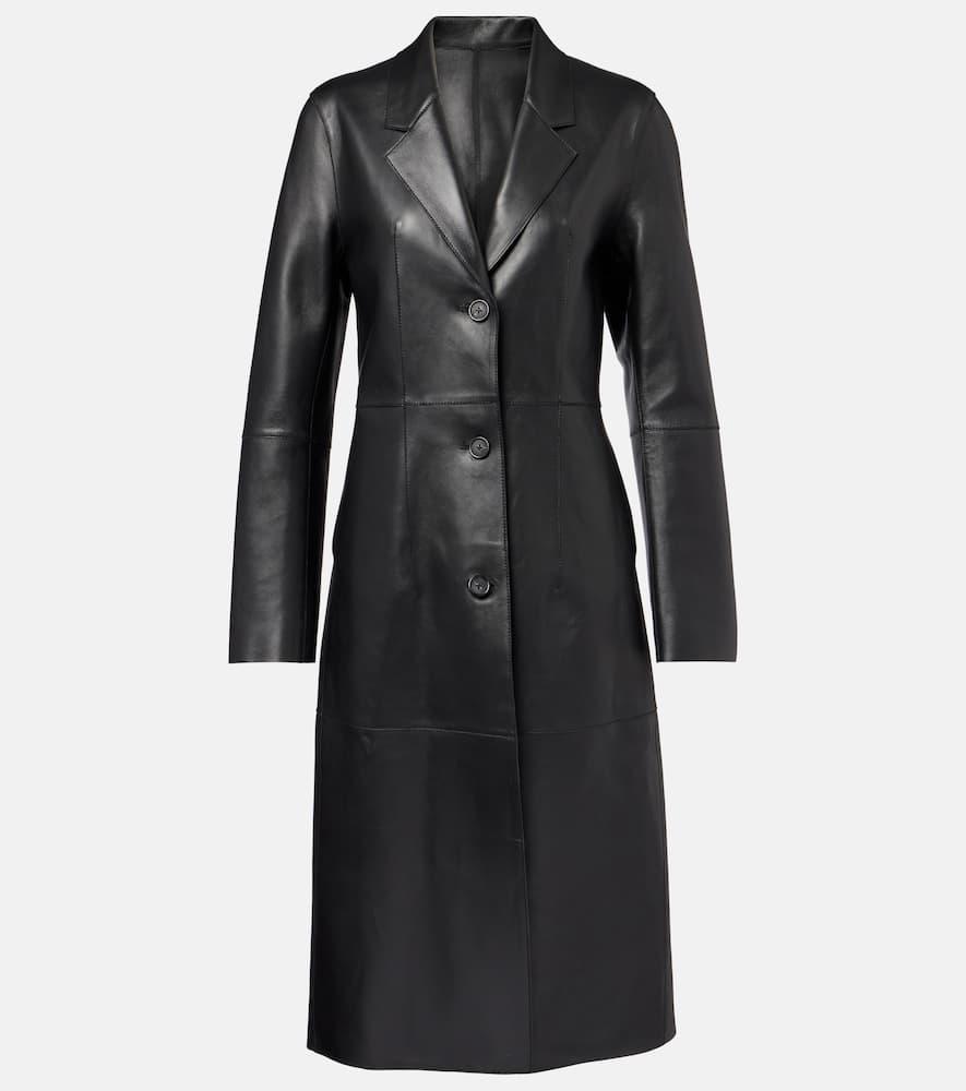 toteme paneled leather coat