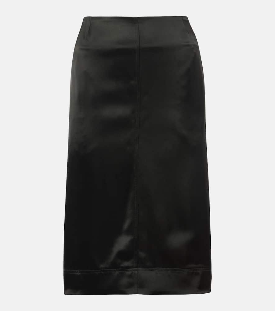 toteme paneled satin midi skirt