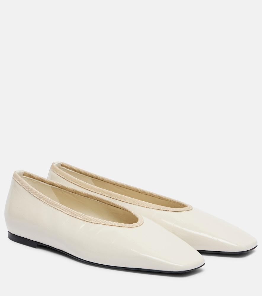toteme patent leather ballet flats