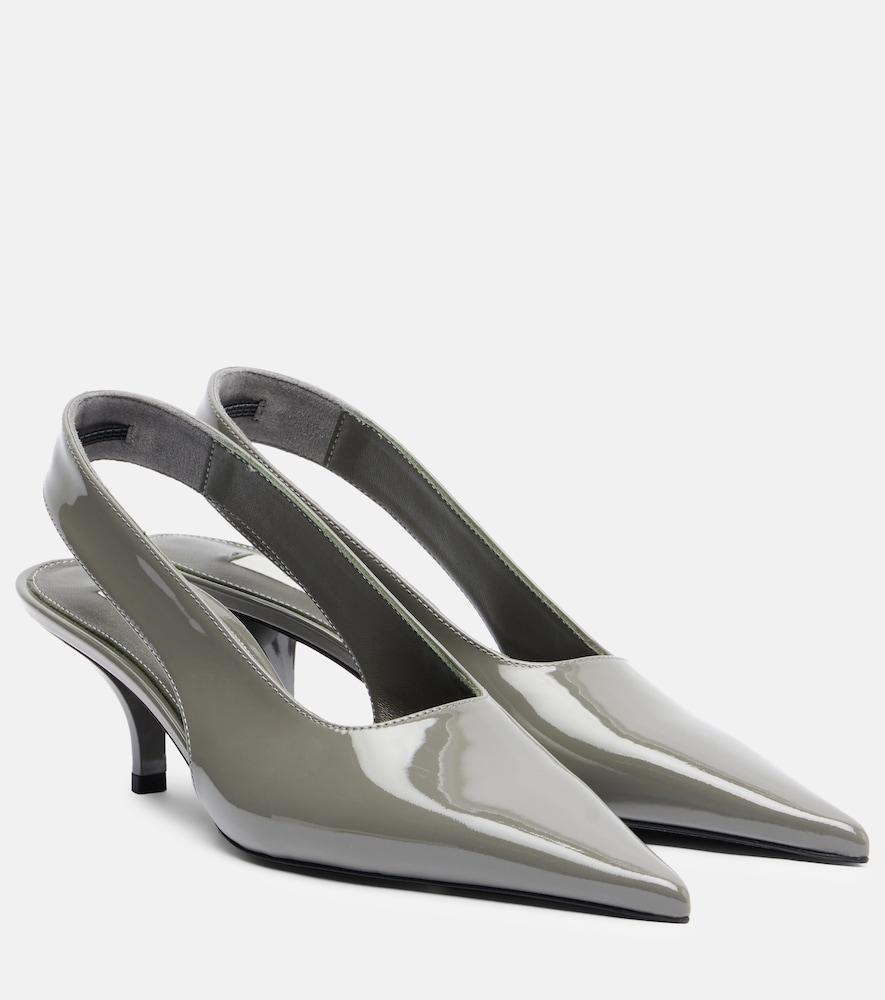 toteme patent leather slingback pumps