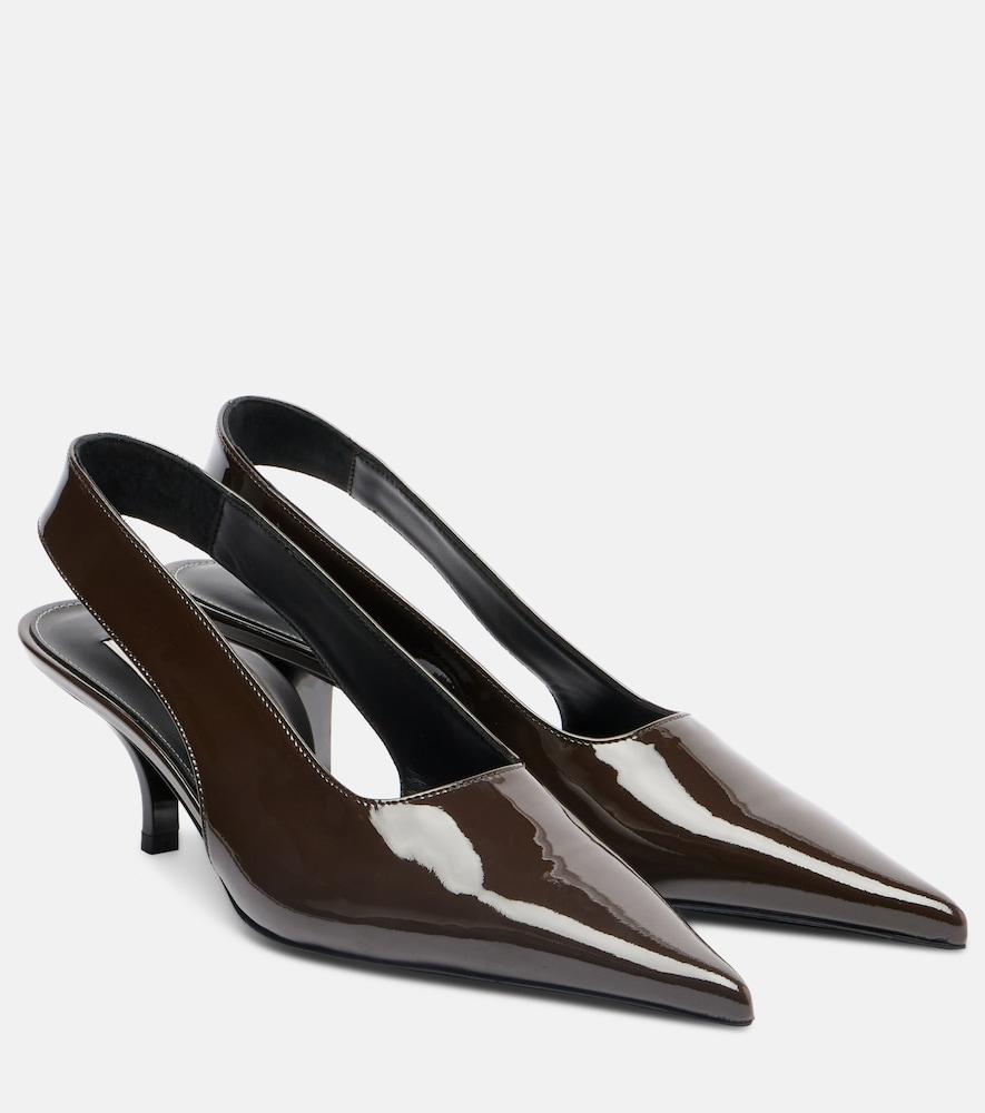 toteme patent leather slingback pumps