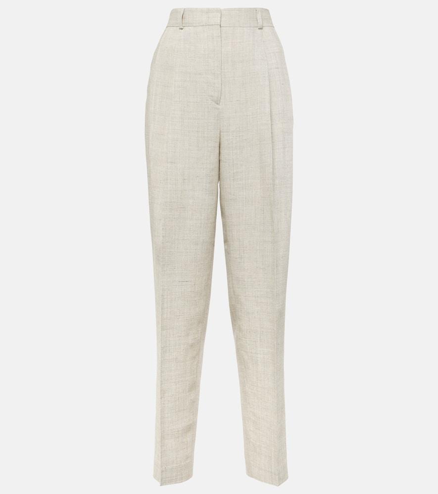 toteme pleated tailored straight pants