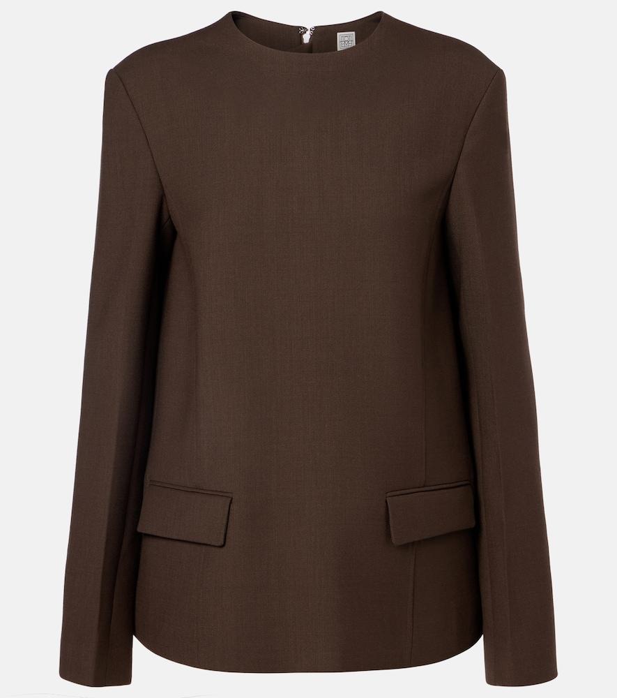 toteme pocket crêpe top