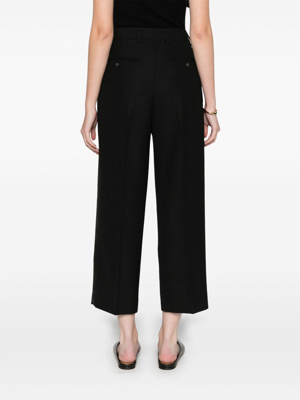 toteme pre trousers black polyester wool - women