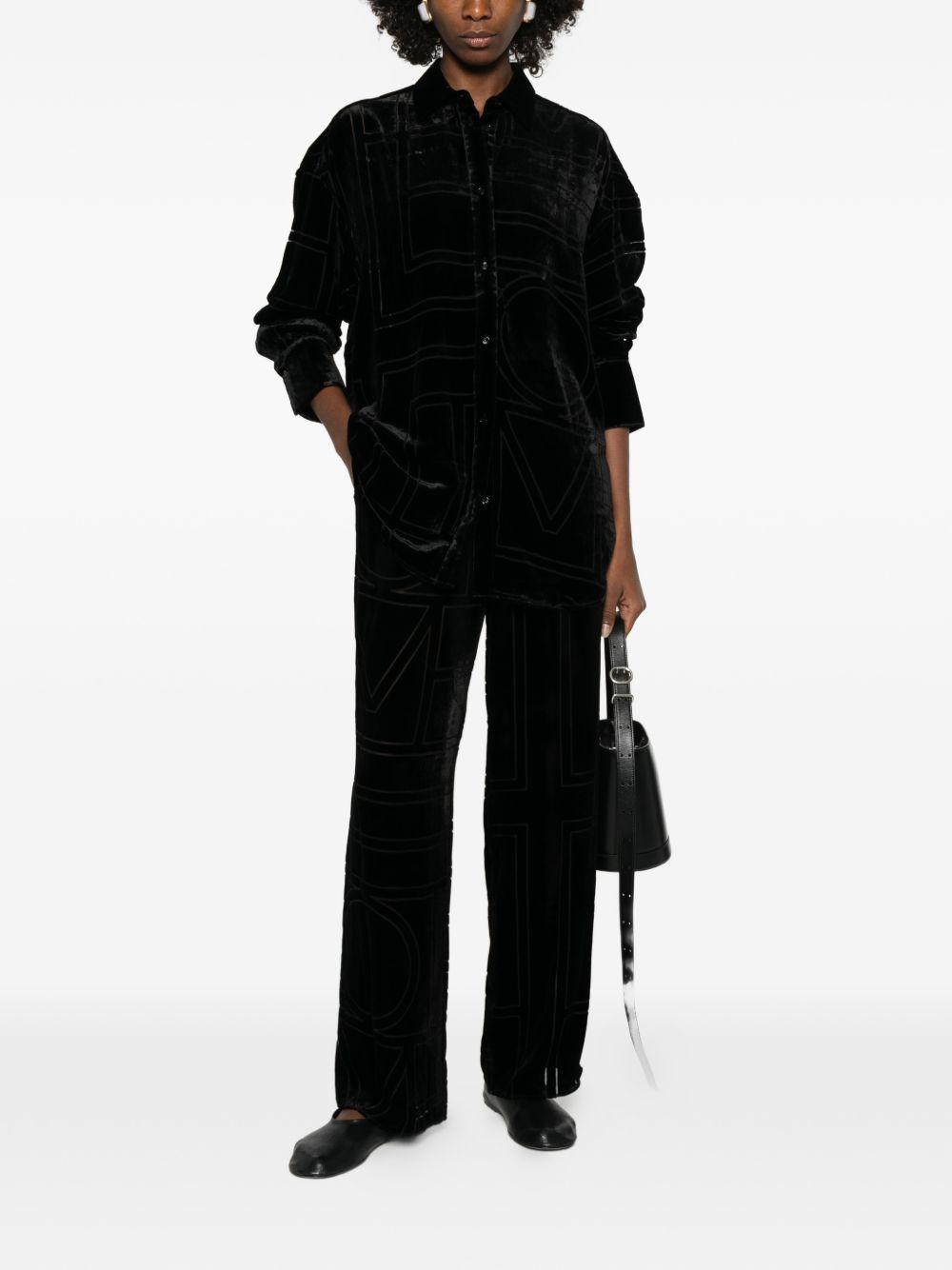 toteme pre trousers black viscose - women