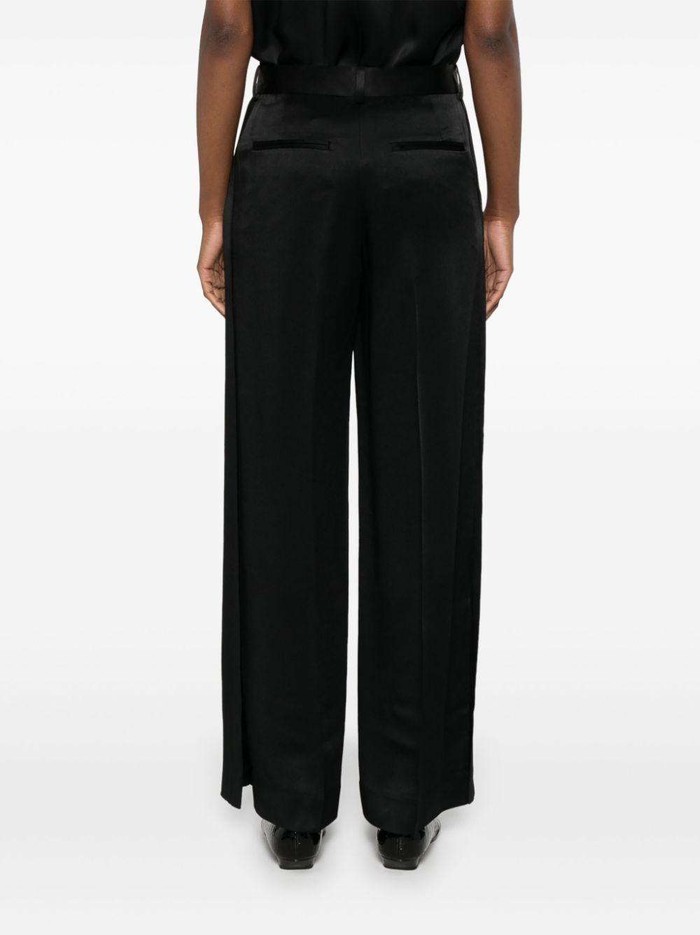 toteme pre trousers black viscose acetate - women