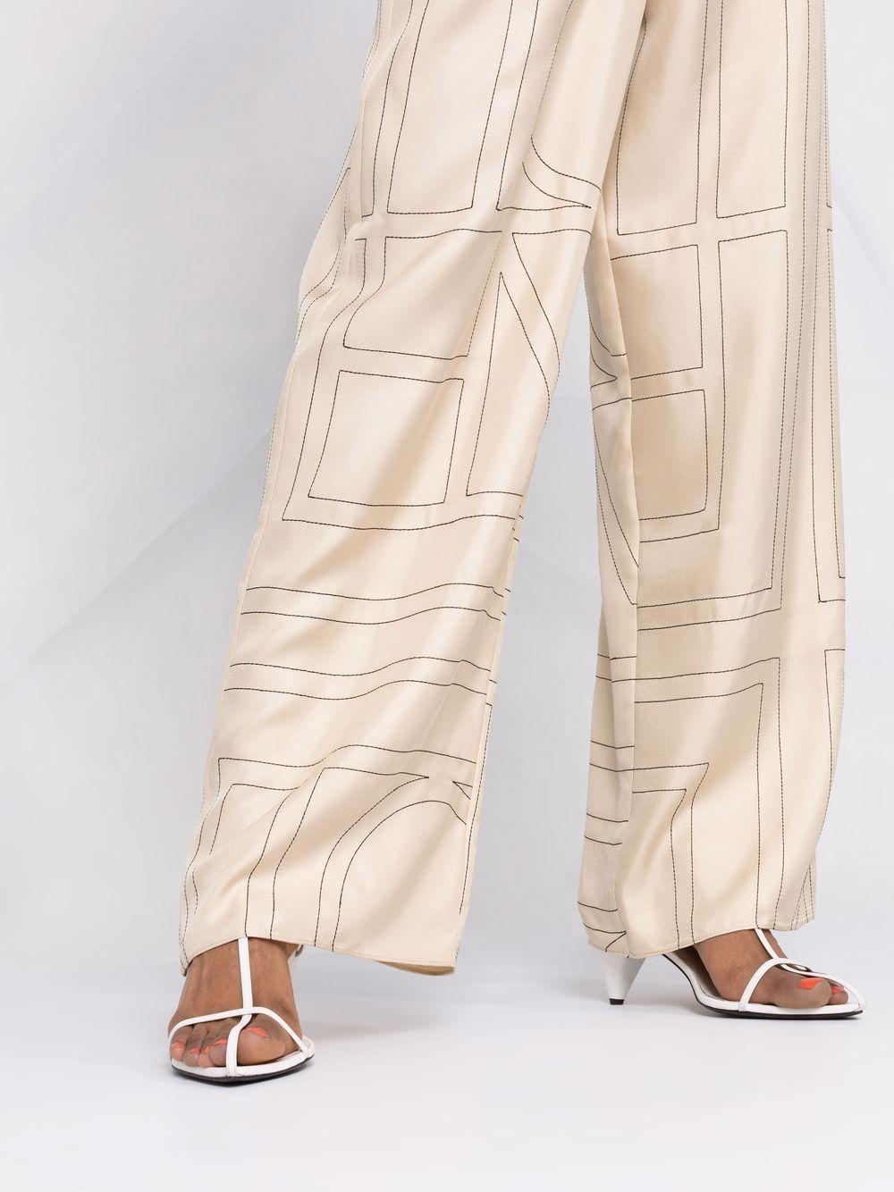 toteme pre trousers ivory silk - women