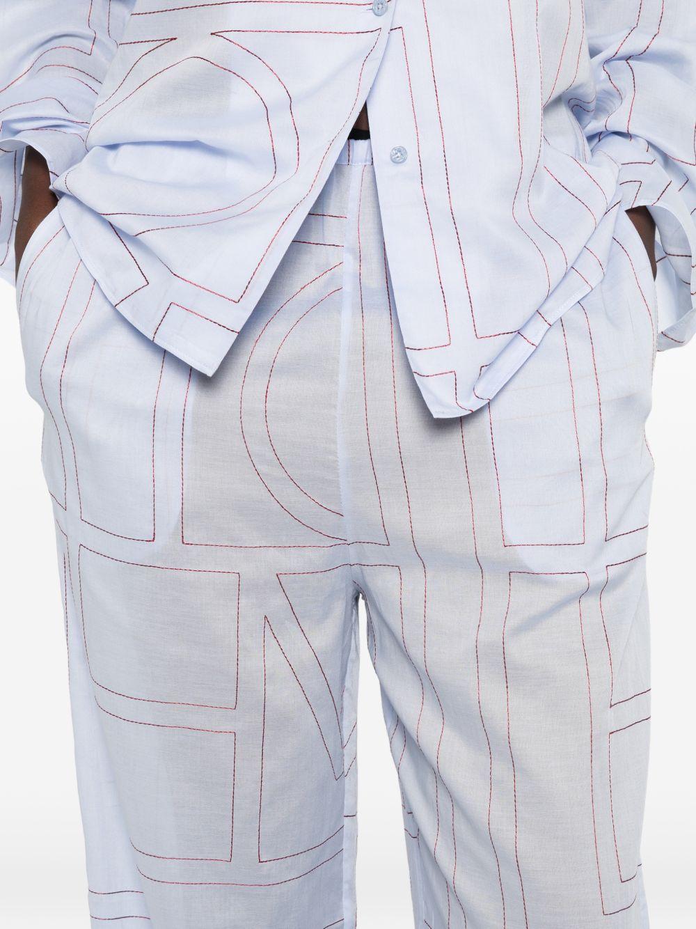 toteme pre trousers light blue - women
